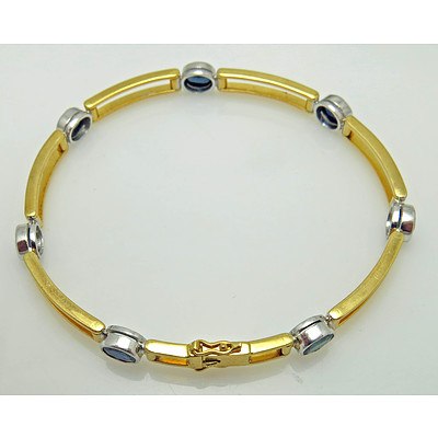 18ct Gold Sapphire Bracelet