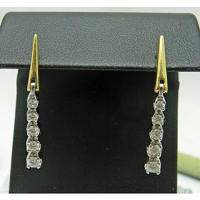 Graduated Diamond Drop Earrings