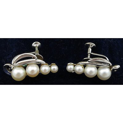 MIKIMOTO Cultured Pearl Earrings