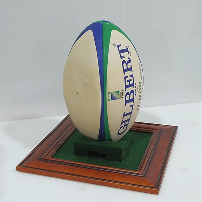 Official 1999 Rugby World Cup Replica Rugby Ball Signed by John Eales