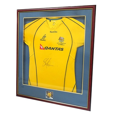Australia Vs Barbarians 2011 Wallabies Jersey Signed by Stephen Moore