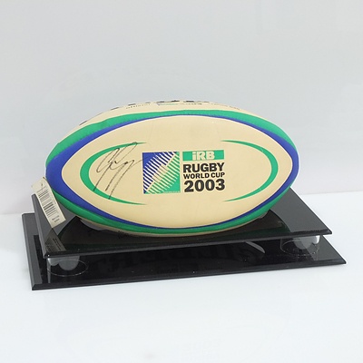 Official 2003 Rugby World Cup Replica Rugby Ball Signed by George Gregan