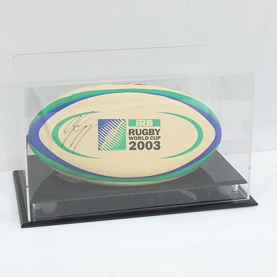 Official 2003 Rugby World Cup Replica Rugby Ball Signed by George Gregan