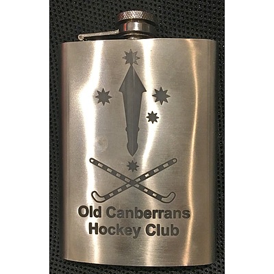 One of a kind engraved whiskey flask
