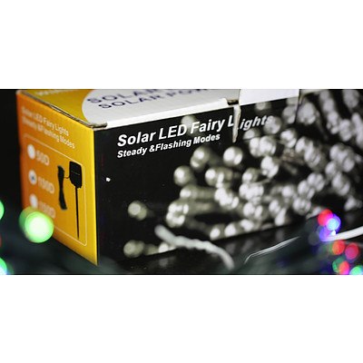 100 LED Solar fairy light white - RRP $99 - Brand New
