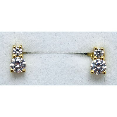 Gold-plated Sterling Silver CZ Earrings