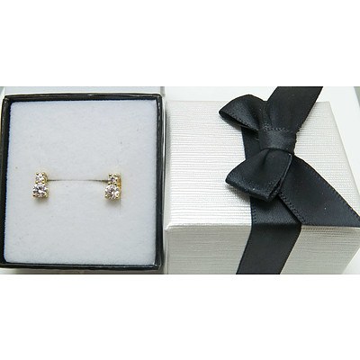 Gold-plated Sterling Silver CZ Earrings