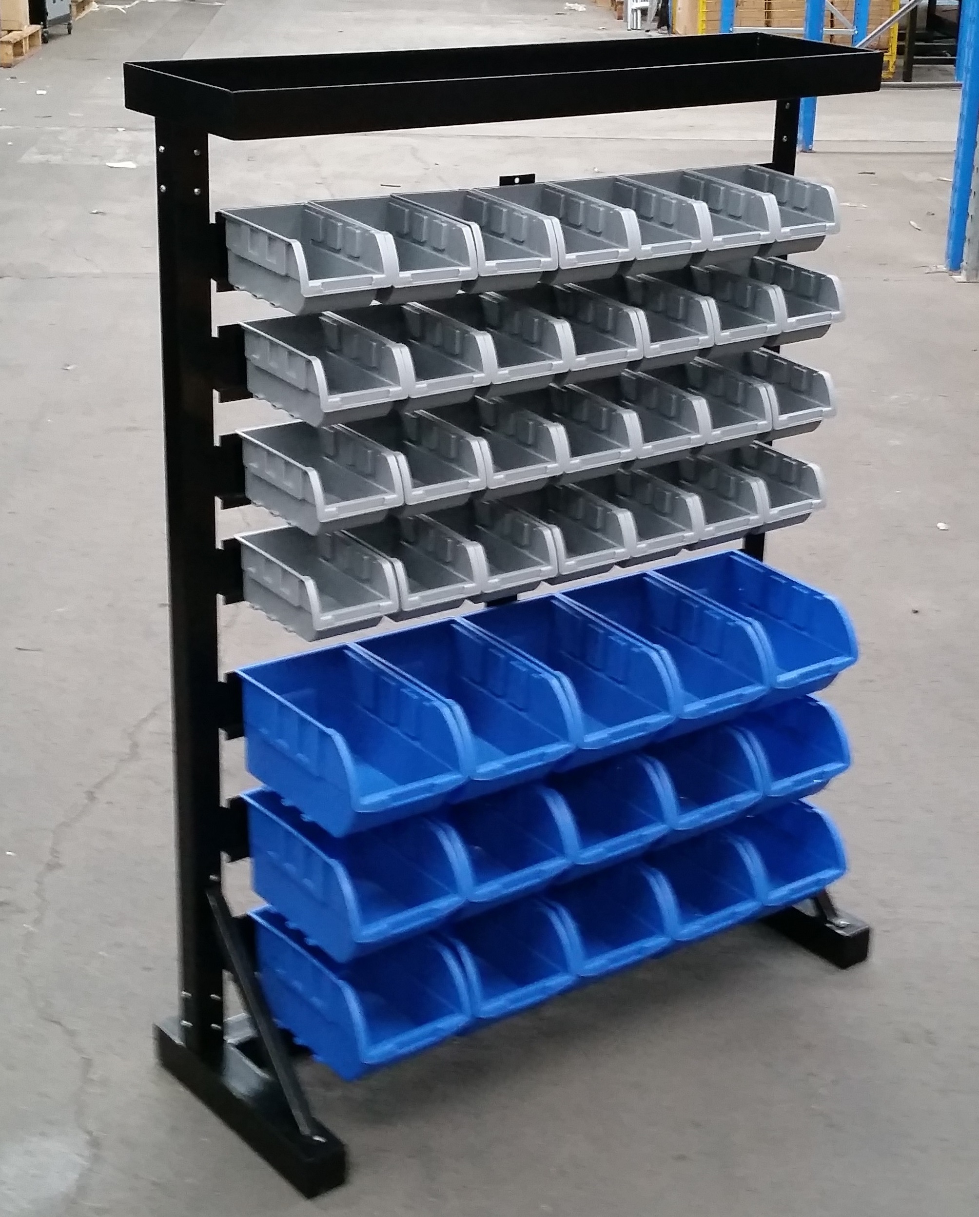 43 Bin Steel Storage Rack Demonstration Lot 872675 ALLBIDS