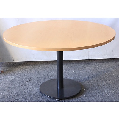 Round Timber Laminate Table