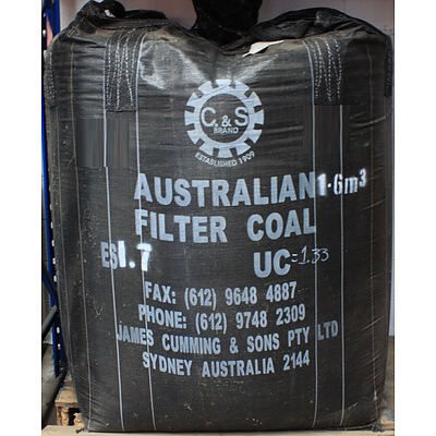One Bag of C & S Brand Filter Coal - 1.6 Cubic Meters