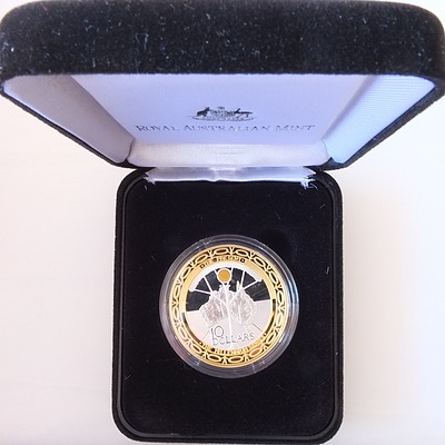 2000 The Present Millennium Coin Series Gold and Silver Proof 10 Dollar Coin