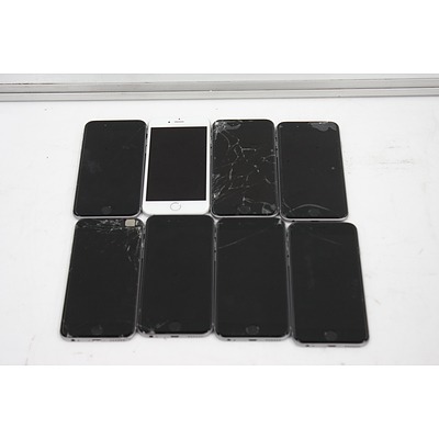 Apple iPhone 6 A1586 64GB Phones - Lot of 8