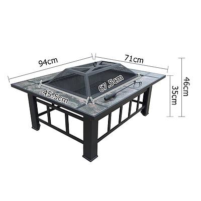 Outdoor Fire Pit BBQ Table Grill Fireplace - Brand New