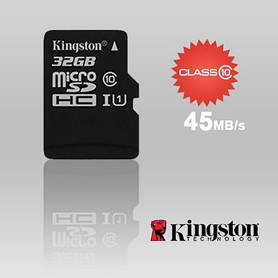 Kingston SDC10G2 32GBFR 32GB microSDHC Class 10 UHS-I upto 45MB/s with SD adaptor - With Warranty