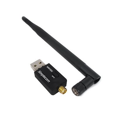 Simplecom NW392 USB Wireless N WiFi Adapter 802.11n 300Mbps 5dBi Antenna - With Warranty