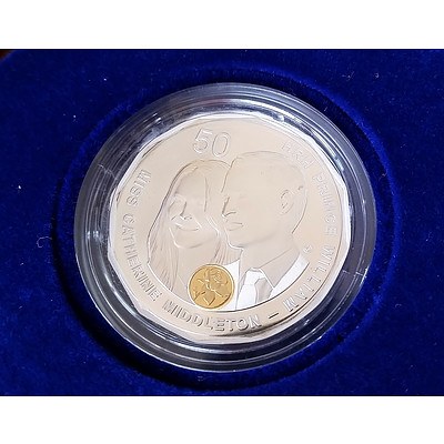 2011 50 cents Selectively Gold Plated Silver Proof Coin Set