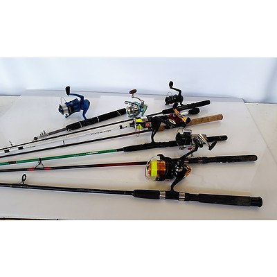 Fishing Rods and Reels - Lot of 7