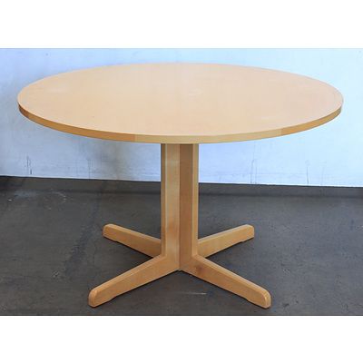 Round Timber Laminate Table