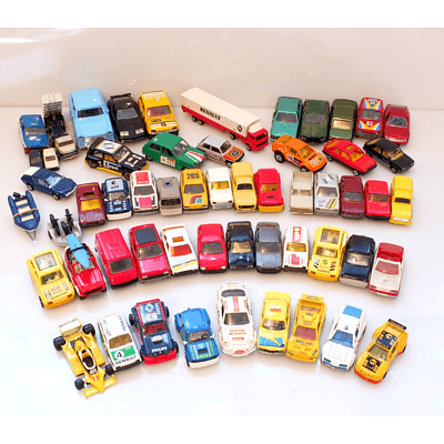 Large Collection of Toy Cars, Including Matchbox, Majorette, Tomica, Corgi, Solida and More
