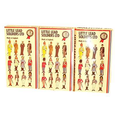 Collection of Boxed Little Lead Soldiers