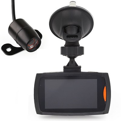 2.7 inch HD Dual Camera Dashcam with Night Vision with Rear View Camera - Brand New
