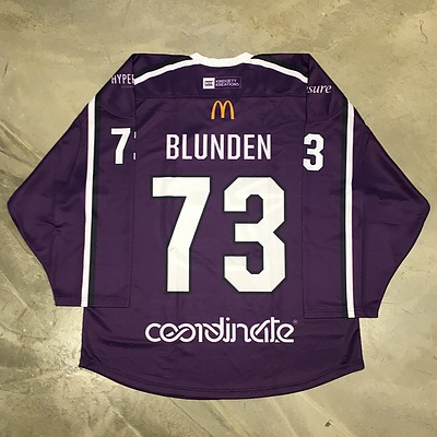 2017 CBR Brave Ice Hockey Charity Round, Signed and Worn Jersey - #73 Blunden