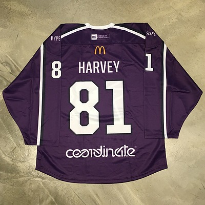 2017 CBR Brave Ice Hockey Charity Round, Signed and Worn Jersey - #81 Harvey