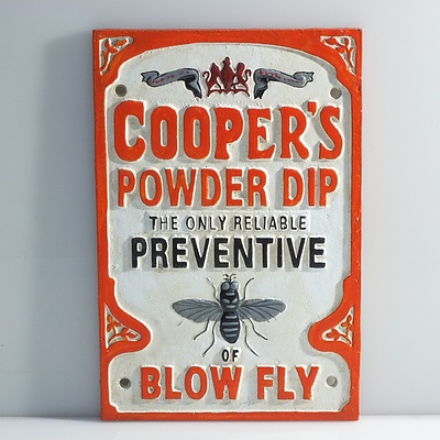 Reproduction Cast Iron Advertising Sign