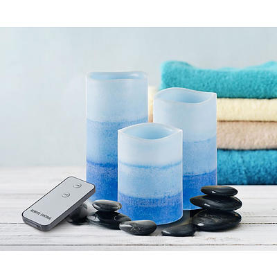 The Soy Candle Co. 3pc LED Scented Candle Set - RRP $79.00 - Brand New