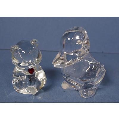 French Glass Duck Shaped Vase