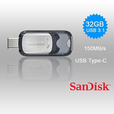 SanDisk 32GB Ultra USB 3.1 Type-C Flash Drive - 150MB/s SDCZ450-032G - With Warranty