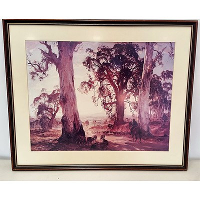 Droving Into The Light- Hans Heysen - Large Print