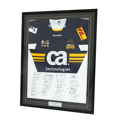 Signed 2011 CA Brumbies Jersey with 29 Signatures