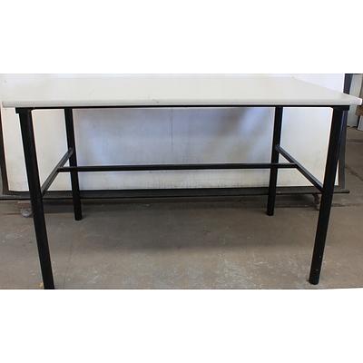 Grey Melamine Table/Bench