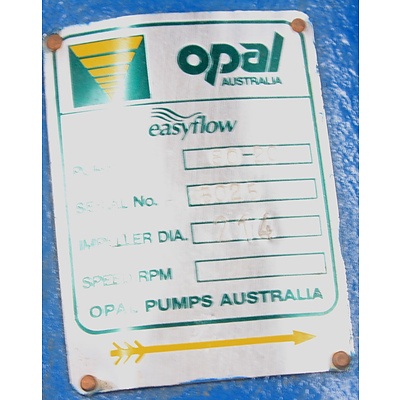 Opal Easyflow Back Pull Out End Suction Centrifugal Pump With WEG 3 Phase Motor - New