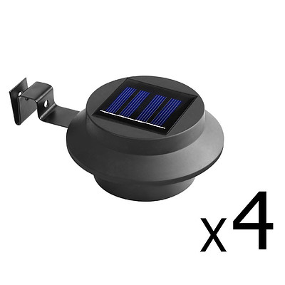 4 x Solar Gutter Light - Black - Brand New