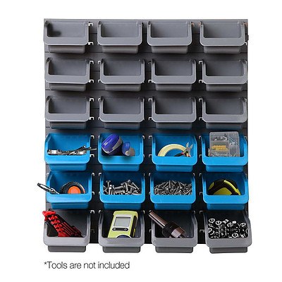 48 Piece Bin Wall Mounted Storage Rack - Brand New