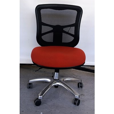 Black/Orange Office Adjustable Chair