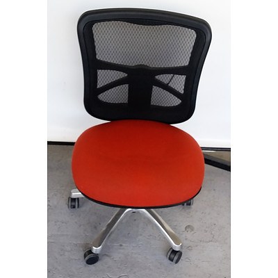 Black/Orange Office Adjustable Chair