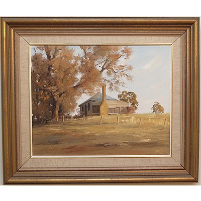 Peter J Hill (1937-) Farm House Oil on Canvas