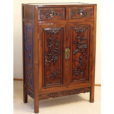 Good Antique Chinese Hongmu Rosewood Cabinet Early 20th Century