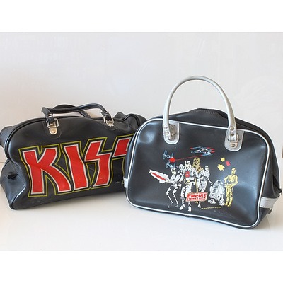 Pair of Vintage Bags, Kiss and Star Wars The Empire Strikes Back Circa 1980