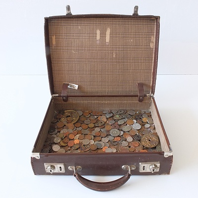 Large Collection of Coins and Tokens