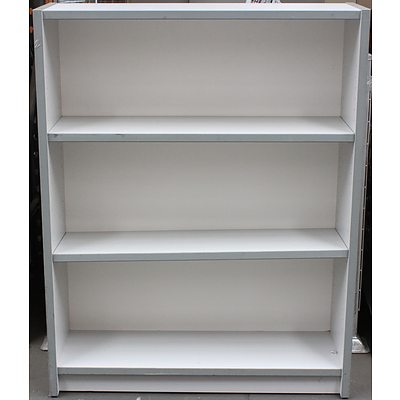 Grey Melamine Bookshelves - Lot of 10