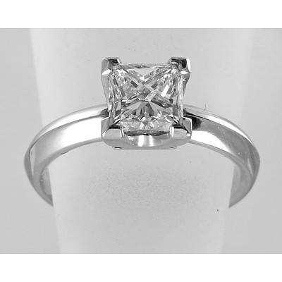 1.03ct Princess-cut Diamond Ring - Platinum