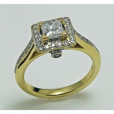 1.20ct Diamond Cluster Ring - 18ct Yellow & White Gold
