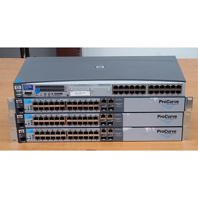 Hp ProCurve Switch 2500 Series Switches - Lot of 4