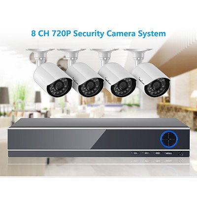 8CH 1080N AHD Surveillance Kit with 4 x 720P Security Cameras - Brand New