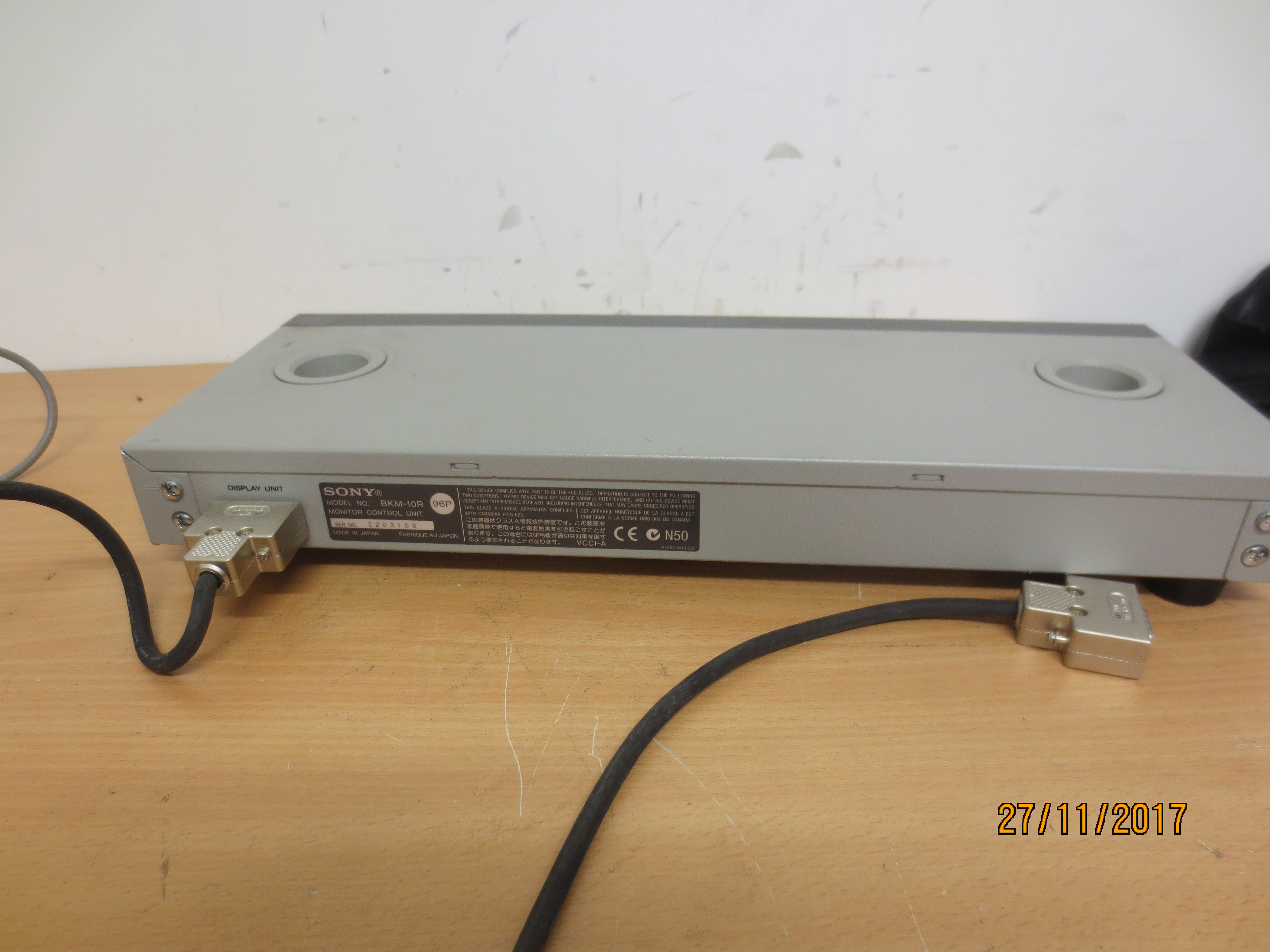 Sony Monitor Control Unit Bkm10R Lot 894123 ALLBIDS