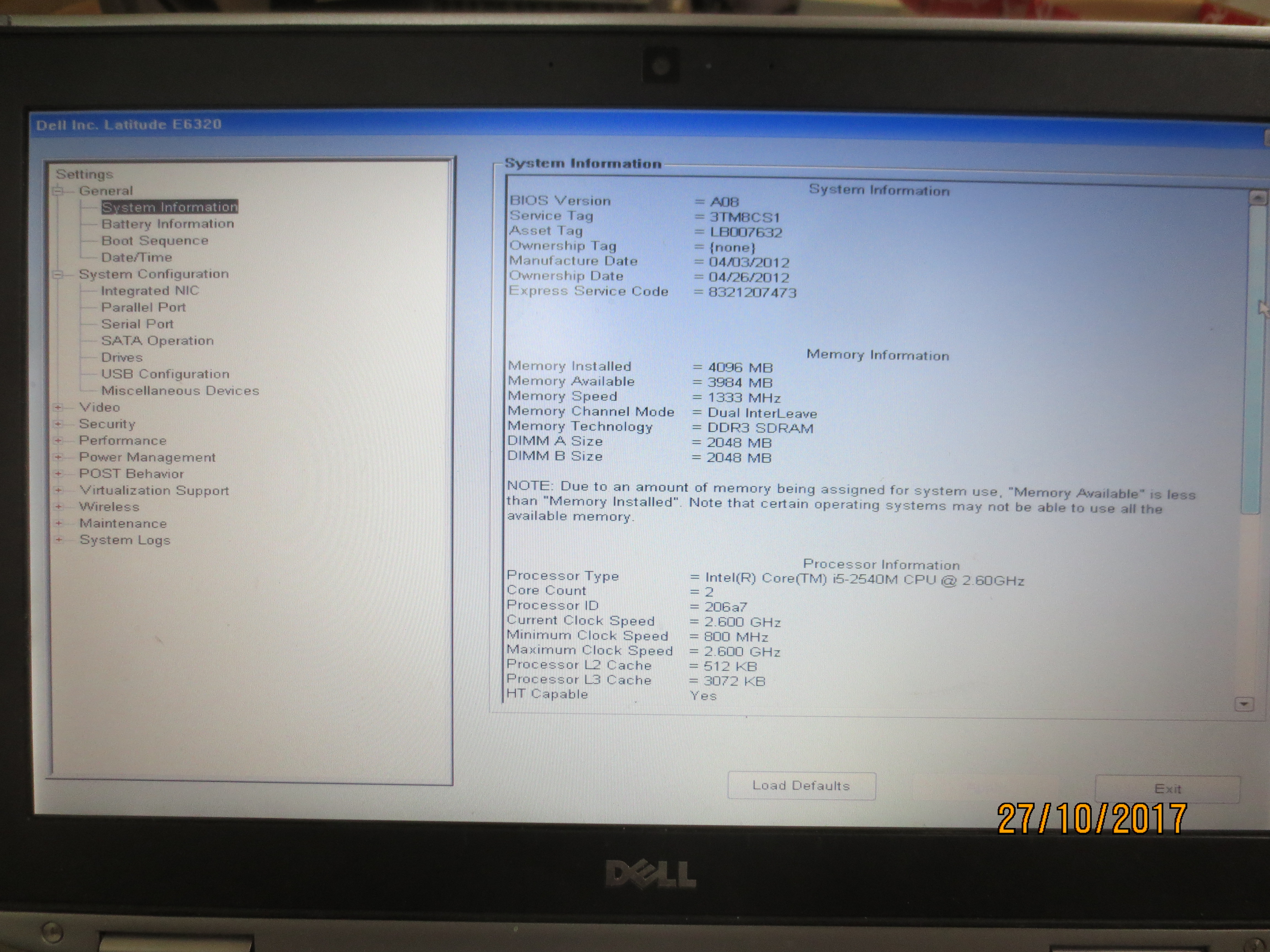 dell e6320 a08 bios